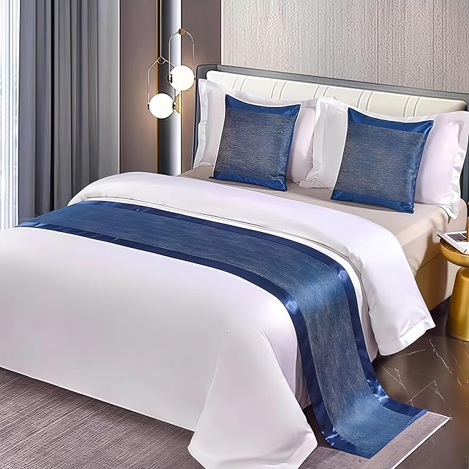 Bed Runner for Guest Room，Luxury Bed Runner，Wedding Bed Runner，Embroidered Bed Runner，Breathable Washable，Hotel Decor，Bed Decorations ，for Home Hotel Decorations(I,50 * 180cm)