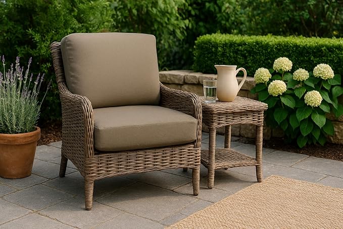 Cushion Source Rounded Back Seat Cushion, 19.5" x 20" x 5" deep Indoor and Outdoor Durable seat Cushion Made with Fade Resistant Sunbrella Fabric, Hidden Zipper, Sunbrella Rust