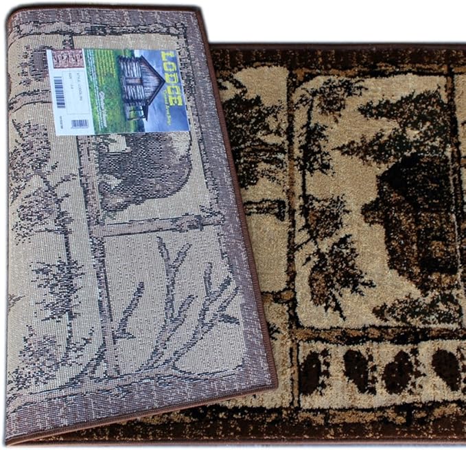 Cabin Style Area Rug Runner 2 Feet 2 Inch X 7 Feet 2 Inch Design L-362