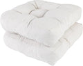 RACE LEAF 19" x 19" Patio Chair Cushions Beige - Outdoor/Indoor Tufted Memory Foam Chair Pads Set of 2, Water-Resistant Olefin Chair Seat Cushion Non-Slip Backing