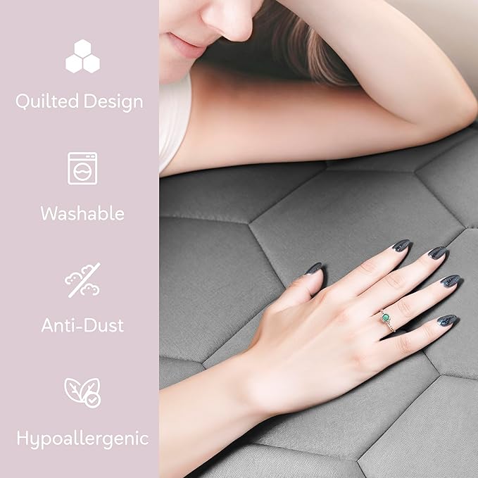 Hearth & Harbor 12 Pack California King Size Quilted Fitted Mattress Pad Cover, 100% Waterproof Mattress Protectors, Deep Pocket Fitted Mattress Cover 8" - 21" (72" x 84", Gray)