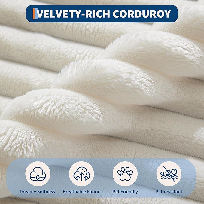 61" Oversized Chaise Lounge Chair Indoor, Boneless Couch Cloud Fluffy Chaise Lounges Corduroy Upholstered Sofa Bed w/Throw Pillows for Living Room Home Beige