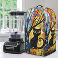 Whimsical Black Cat Tree Blender Dust Cover with Drawstring Stand Mixer or Coffee Maker Cover Anti Fingerprint Polyester Appliance Cover for Home Kitchen Decor Vibrant