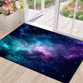 Galaxy Area Rug Dark Blue Outer Space Starry Sky Carpets for Kids Bedroom Living Room Glitter Throw Rugs Floor Mat, 31" X 63",Dark Blue