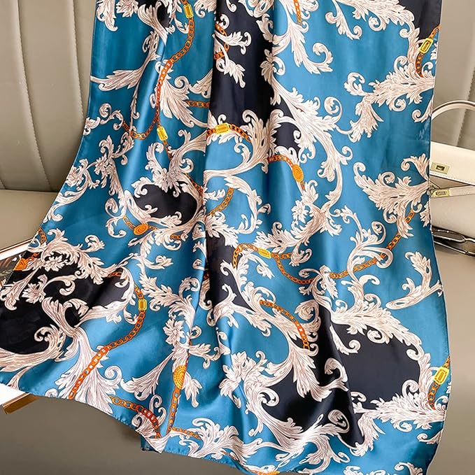 Fashion Scarves Scarf 100% Silk Feeling Scarf Silk Like Scarves Long Lightweight Sunscreen Shawls for Women