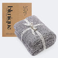 Super Soft Throw Blanket 50x60 Inches, Half-Side Plush Fuzzy Blanket for Couch, Sofa, Bed & Chair, Warm Cozy Lightweight Knit Blanket for Fall & Winter
