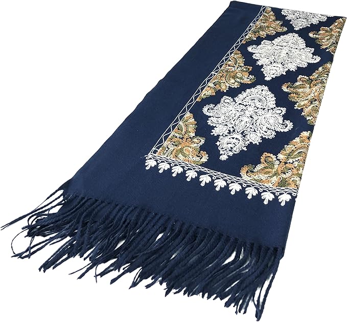 Urban CoCo Women's Embroidered Tassel Long Shawl Oversize Scarf Wraps for Women