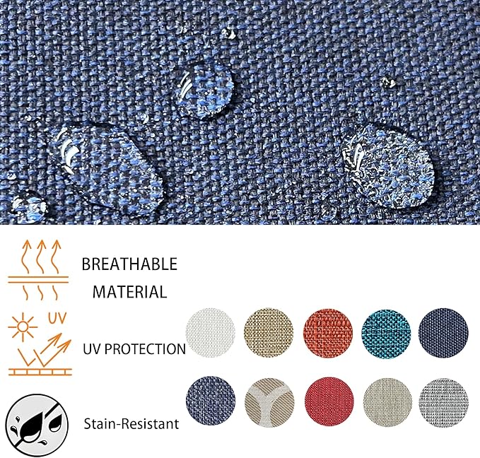 Goodgoods Outdoor Deep Seat Cushions Set 24x28 inch Outdoor Deep Seat Cushions Set:Resilient Foam Filling,All Weather Resistant Patio Cushions Patio Furniture,Midnight 2 Sets