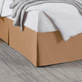 Nestl Light Brown Full Bed Skirt - Full Size Bed Skirt 14 Inch Drop - Brushed Microfiber Bed Skirts - Hotel Quality Pleated Bed Skirt - Shrinkage & Fade Resistant