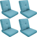 Patio Cushions for Outdoor Furniture - 22" x 25" x 4" UV Resistant Thick Foam Cushions Water Resistant Replacement Cushion for Outdoor Patio Furniture Chair/Sofa/Couch | Light Blue | 4-Pack |
