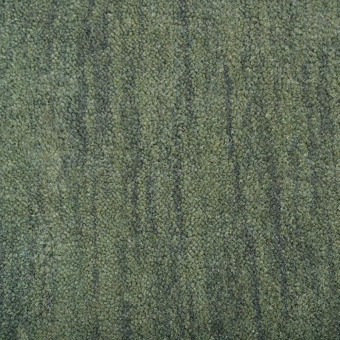 Hand Knotted Loom Wool ECO-Friendly Area Rugs - 10'x10', Square, Green Color, Solid Plain Design, High Pile Thick Handmade Anti Skid Area Rugs for Living Room, Bed Room (L00111)