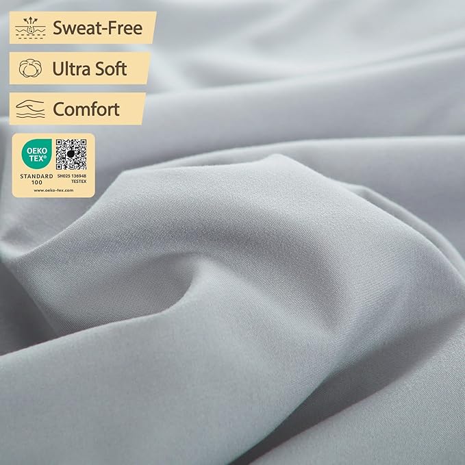Air Mattress Sheet Set Twin Size,3 Piece Deep Pocket Bed Sheet Set for 16-24 Inch Air Bed,Easy Inflate Access,Perfect for Guest Room, RV, Camping,Gray