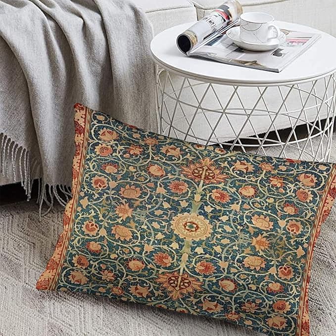 Holland Park William Morris Throw Pillow Covers 12x20 Inch Aesthetic Pillow Velvet Decorative Pillowcase Home Decor Living Room Cushion Case for Bed Sofa Couch