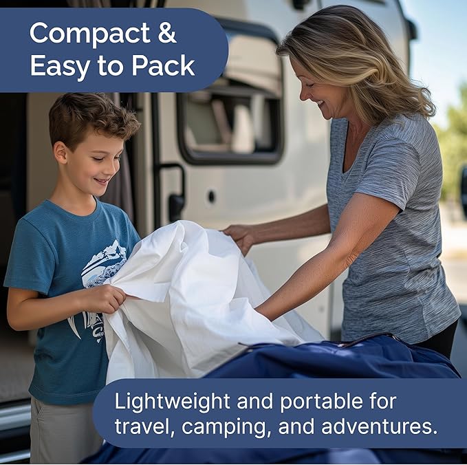 Cot Sheet Set 30” x 75” – Easy-Fit Cot Size Mattress Sheets – Ideal for Narrow Twin, Camper Bunk, RVs, Twin Bunks, Day Care and Camping Cots - Cot Size Fitted Sheet fits 6” to 10” Mattresses – White