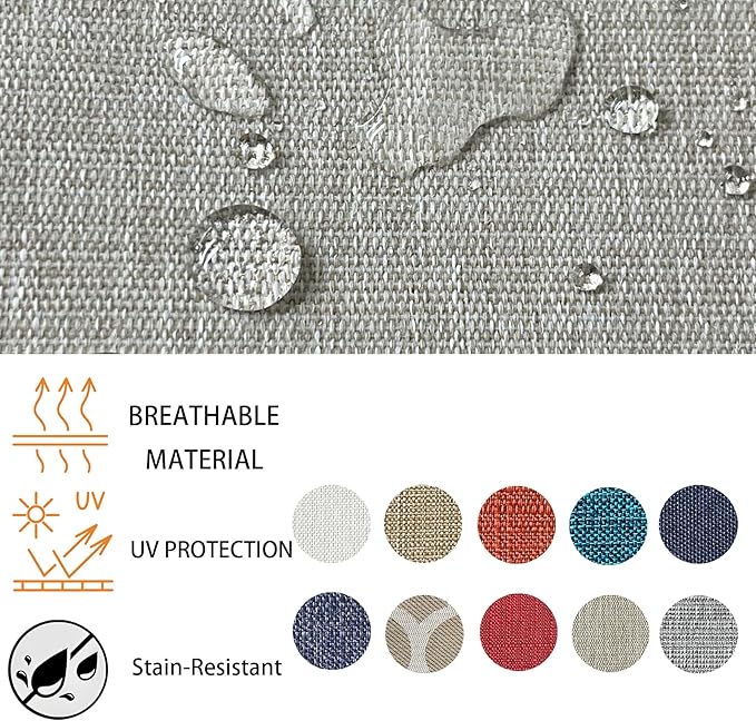 Goodgoods 24x28 inch Outdoor/Indoor Deep Seat Cushions Set of 2 Deep Seat Bottom Resilient Foam Filling Water Repellent Stain-Resistant UV Resistant Weather Resistant Patio Furniture Putty