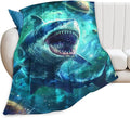 Funny Shark Blanket Fantasy Shark Throw Blanket Shark Gifts and Decor Shark Blanket for Girls Women Men Boys Soft Warm Cozy Fleece Blanket for Couch Sofa Bed 80"x60"