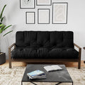 Royal Sleep Products by The Futon Factory 6 inch Foam Futon Mattress - Solid Black Cover - Queen Size - CertiPUR Certified Foams - Made in USA - (Frame not Included)