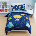 SANDJEST Solar System Duvet Cover Sets Twin Size for Kids Boys, Include 1 Polyester Comforter Cover 68x86 Inches and 1 Pillowcase 20x26 Inches, Comforter Not Included, Gift for Christmas Birthday