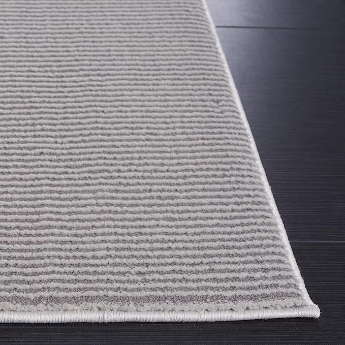 SAFAVIEH Revive Collection Area Rug - 6'7" Square, Grey, Solid Design, Non-Shedding & Easy Care, Ideal for High Traffic Areas in Living Room, Bedroom (REV102F)