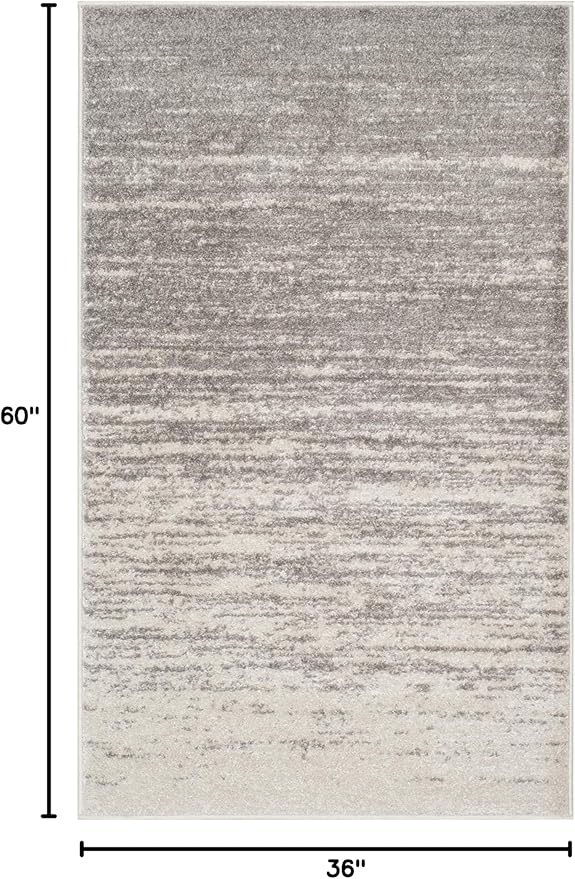 SAFAVIEH Area Rug 3x5 - Adirondack Collection - Light Grey & Grey, Modern Ombre Design, Non Shedding & Easy to Clean, Ideal for Living Room, Bedroom, Office, Dining Space (ADR113C)