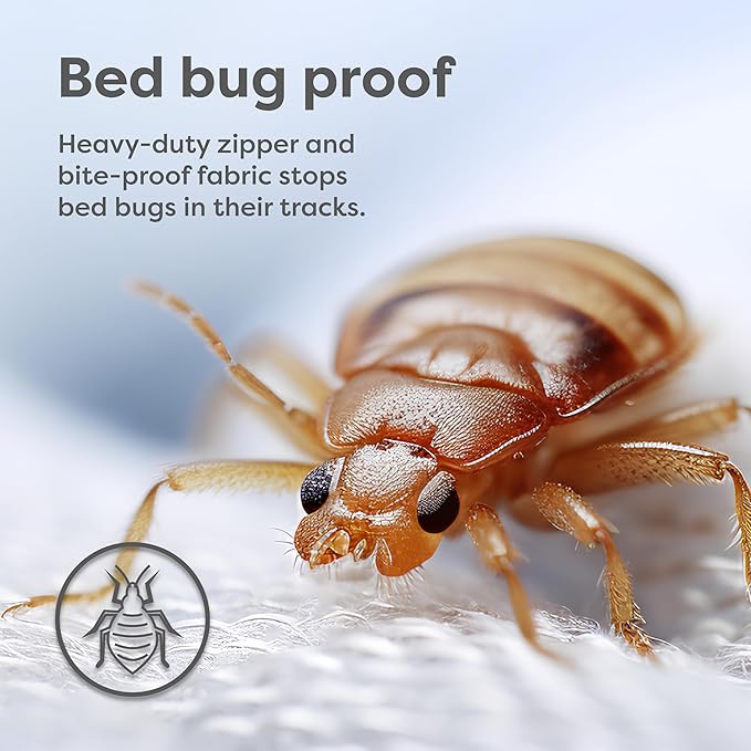 HOSPITOLOGY PRODUCTS Pillow Encasement- Zippered Bed Bug Dust Mite Proof Hypoallergenic - Sleep Defense System - King - Waterproof - Set of 2 - 20" H x 36" W