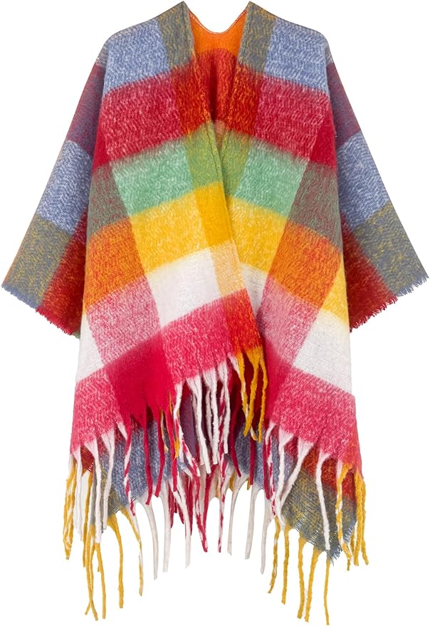 Breezy Lane Women's Shawl Wraps Warm Poncho Ruana Wrap Cardigan
