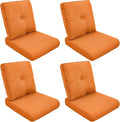 Patio Cushions for Outdoor Furniture - 22" x 25" x 4" UV Resistant Thick Foam Cushions Water Resistant Replacement Cushion for Outdoor Patio Furniture Chair/Sofa/Couch | Orange | 4-Pack |