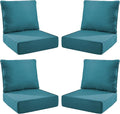 Luxury Outdoor Seat Cushion Set-24 x 24 x 6 Inch Outdoor Chair Cushions with Water Resistant & Removable Cover Outdoor Cushions for Patio Furniture Chair Sofa Couch