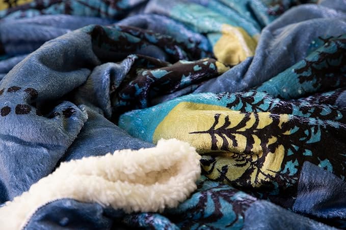 CARSTENS, INC. Ultra Premium Super Soft Plush Sherpa Fleece Oversized Throw Blanket 54" x 68", Three Bears