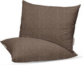 Haven & Glow Decorative Throw Pillow Cover – Rectangular Cushion Case with Zipper | Modern Sofa, Couch & Bed Accent Pillow Covers for Room, Bedroom & Home Decor | 20 x 12 inches – Silver Brown – 2 Pc