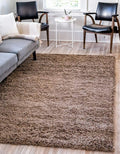 Unique Loom Solid Shag Collection Area Rug (2' 2" x 3' 1" Rectangle, Sandy Brown)