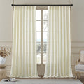 MASWOND Natural Pinch Pleated 96 Inch Curtains 2 Panels for Living Room Semi Sheer Linen Curtains Pinch Pleat Drapes for Bedroom Pinch Pleat Drapes with Hooks 50" Wx96 L