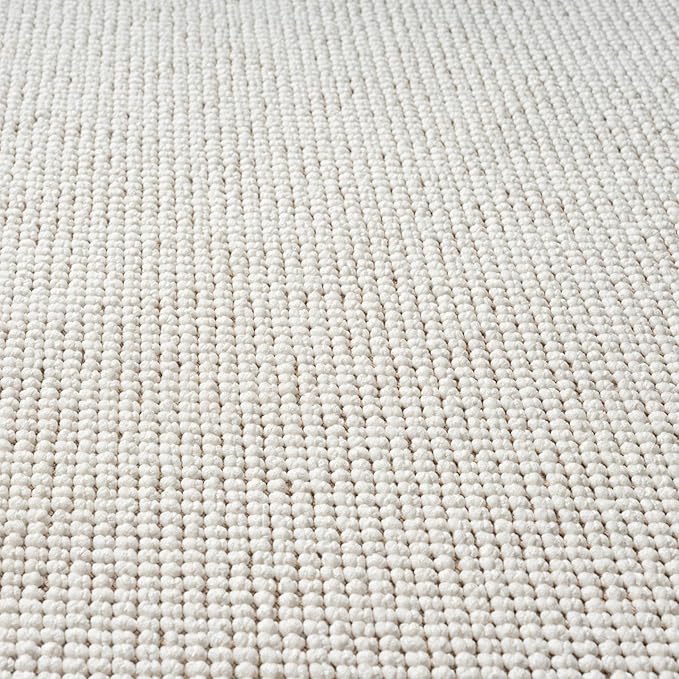 LUXE WEAVERS Solid Machine Woven Cream 2x3 Area Rug, Indoor Stain-Resistant Carpet