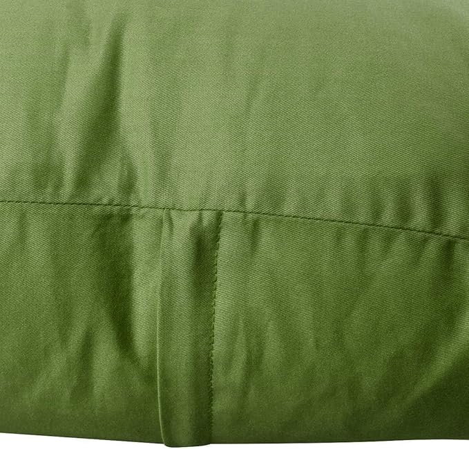 Thmyo 4-Pack 100% Cotton Lumbar Comfortable Solid Decorative Throw Pillow Case, Rectangle Cushion Cover Pillowcase Sublimation Blank Pillow Covers DIY Throw Pillowcase(12x20inch/30x50cm, Olive Green)