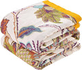 Summer Throw Blanket for Bed, 80"x90" Boho Throw Blankets 100% Cotton Quilts Farmhouse Decoration Warm Soft Blanket Muslin Bed Blankets for Couch Chair