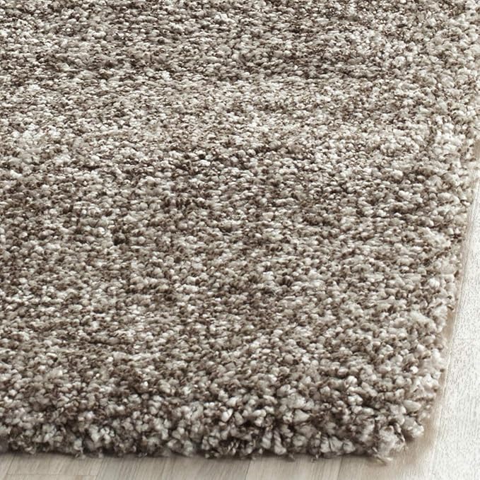 SAFAVIEH Milan Shag Collection Runner Rug - 2' x 12', Grey, Solid Design, Non-Shedding & Easy Care, 2-inch Thick Ideal for High Traffic Areas in Living Room, Bedroom (SG180-8080)
