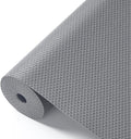 100% EVA Shelf Liner for Kitchen Cabinet, 12" x 360" Drawer Liners Non Adhesive Non Slip Waterproof Plastic Paper, Dresser Pantry Bathroom Refrigerator Protector, Grey