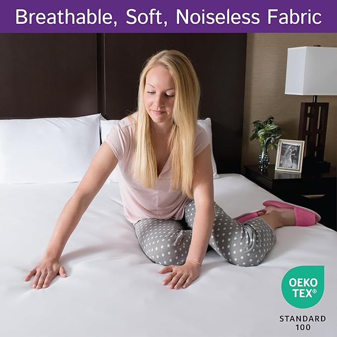 Full Size Waterproof Mattress Protector - Fitted Sheet Style - Hypoallergenic Premium Quality Cover Protects Against Dust