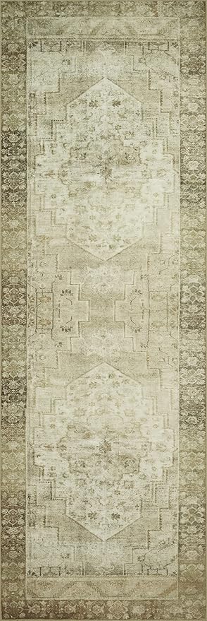 Loloi Magnolia Home by Joanna Gaines Banks Collection BAN-06 Natural/Granite 8'-6" x 11'-6", .13" Pile Height, Machine Washable, Area Rug