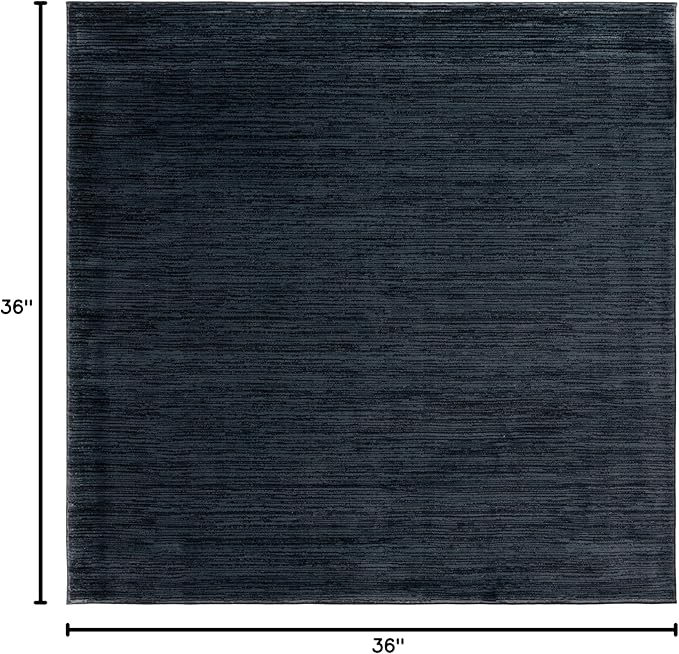SAFAVIEH Vision Collection Area Rug - 3' Square, Black, Modern Ombre Design, Non-Shedding & Easy to Clean, Ideal for Foyer, Entryway, Bedroom, Accent Space (VSN606Z)