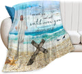 Christian Jesus Blanket Christian Gifts for Women & Men Religious Cross Throw Blanket Jesus Blanket for Kids Adults Soft Warm Cozy Fleece Blanket for Couch Sofa Bed 60"x80"