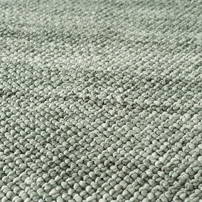 LUXE WEAVERS Solid Machine Woven Green 2x8 Area Rug, Indoor Stain-Resistant Carpet