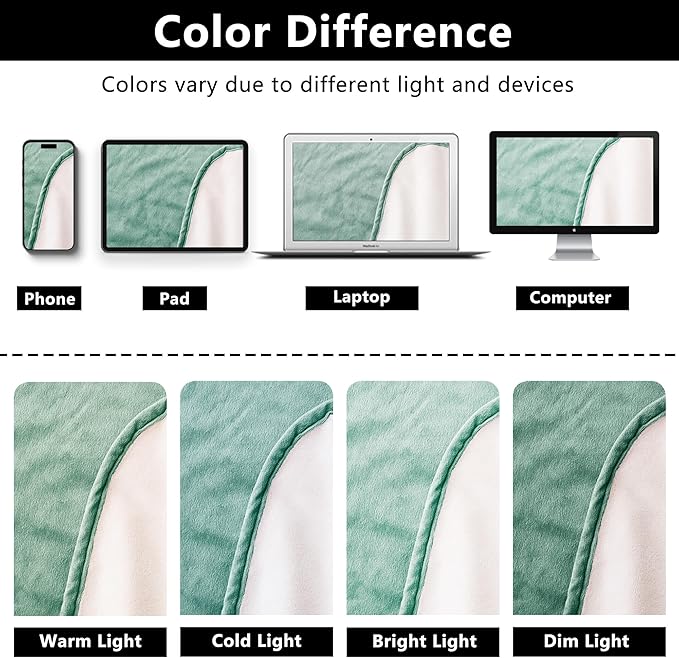 Waterproof Blanket for Couch, Leak Proof Dog Bed Blankets Reversible, Pet Throw Sofa Furniture Protector Machine Washable-68 x82,Green+Cream