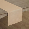 Solino Home Linen Beige Table Runner 72 Inches Long - 100% Pure Linen Hemstitch Table Runner 14 x 72 Inch for Dresser, Dining, Christmas, New Year - Classic Hemstitch