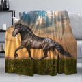 Strong Horse Throw Blanket for Couch, Super Soft Fuzzy Throws Warm Comfortable Plush Fleece Blanket, Fashion Decorative Flannel Fleece Blanket for All Season(40 x 50 in, Strong Horse)