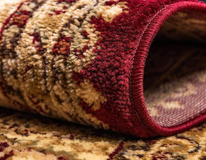 Unique Loom Voyage Collection Traditional Oriental Classic Intricate Design Area Rug (2' 0 x 8' 0 Runner, Red/Gold)