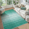 Wonnitar Modern Ombre 4x6 Area Rug, Washable Teal Kids Rug Non-Shedding, Contemporary Soft Throw Mat for Nursery, Non-Slip Large Accent Carpet for Bedroom Living Room Kitchen Dorm (Teal, 4'x6')