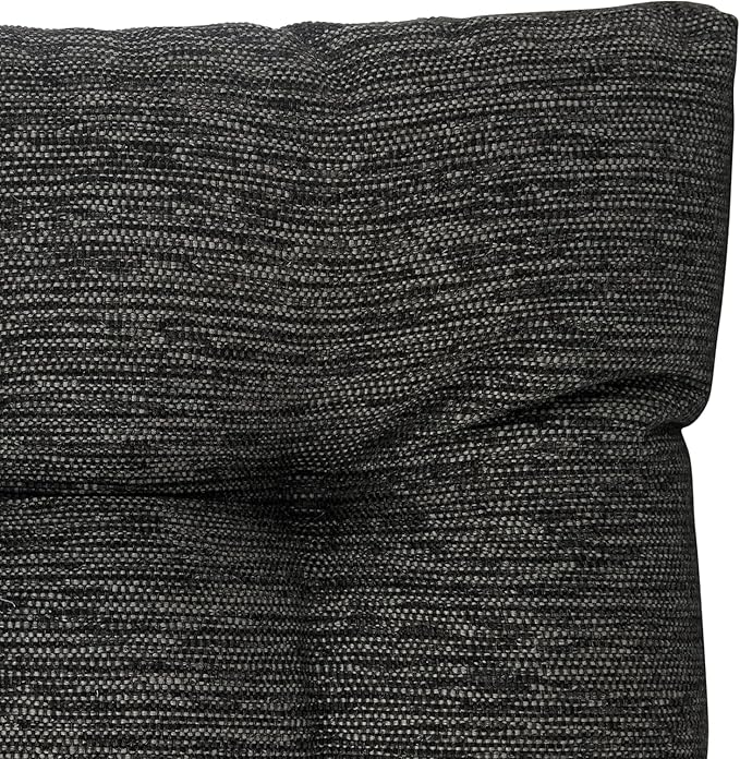 Klear Vu Gripper Overstuffed Universal Non-Slip Dining Chair Cushions for Kitchen Decor or Office Use, U-Shaped Skid-Proof Seat Pad, 17x17 Inches, 2 Count (Pack of 1), Chenille Black
