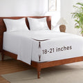 Bedsure Deep Pocket Queen Sheets Set - Fits Mattresses Up to 21 Inches Thick - 4 Piece GentleSoft Bed Sheets, Moisture Wicking, Soft & Cooling Bedsheet & Pillowcases, Easy & Secure Fit, White