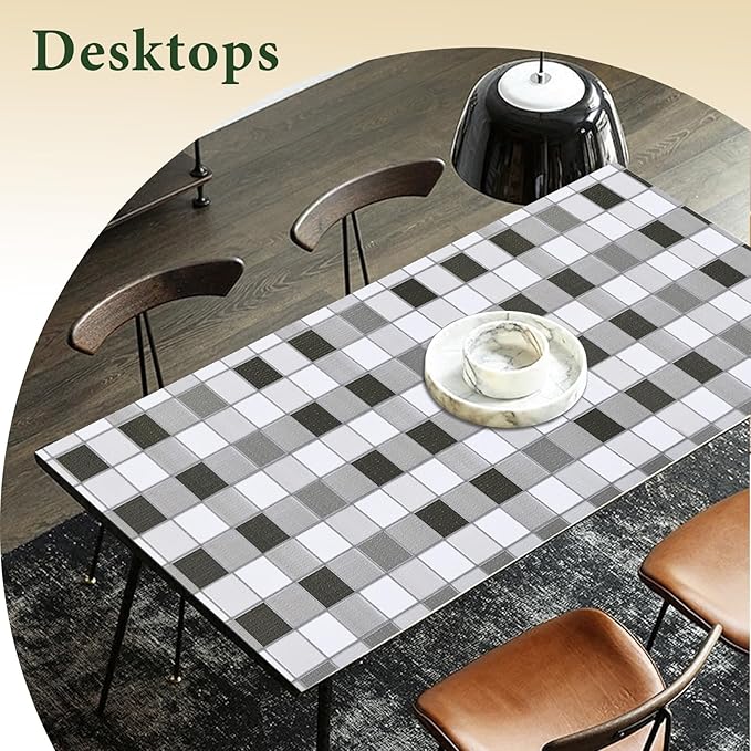 Drawer and Shelf Liner for Kitchen Cabinet: 17 in X 20 Ft Non Slip Waterproof Shelf Paper Non Adhesive Refrigerator Liners Gray Mosaic Easy Liners for Bathroom